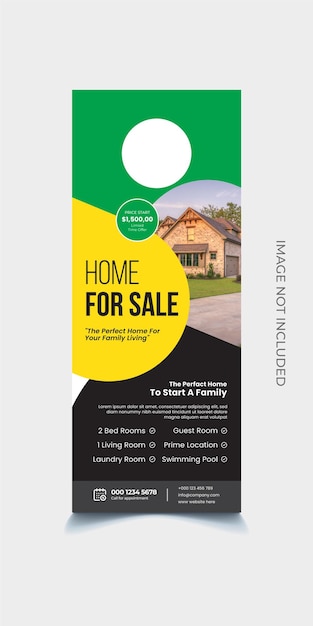 Vector real estate door hanger design