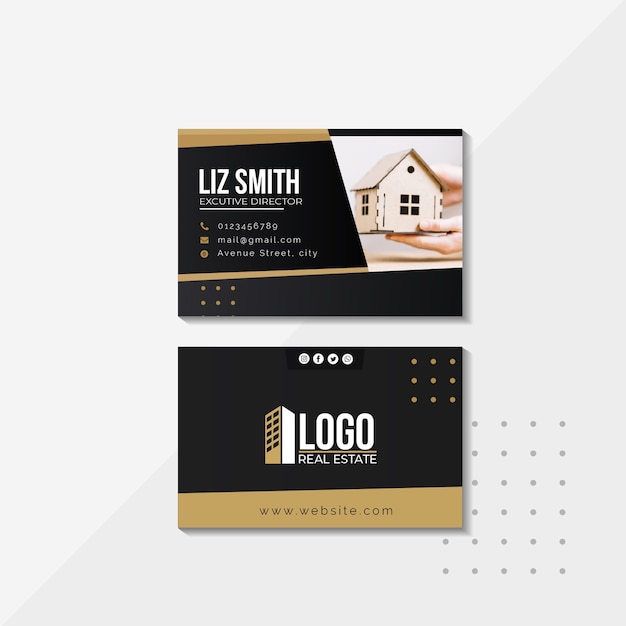 Real estate double sided business card