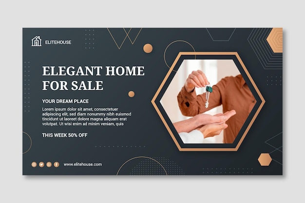 Real estate elegant home banner template