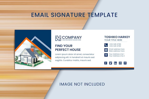 Real estate email signature template