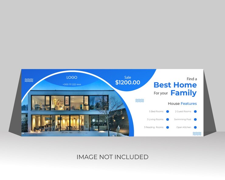 Real estate Facebook cover design template