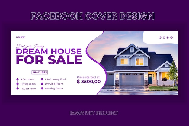 Real Estate Facebook Cover Design Template