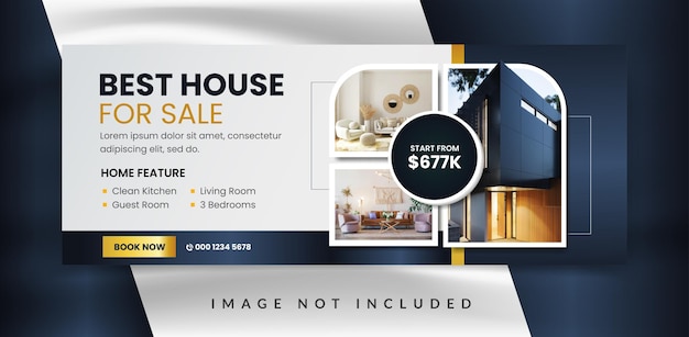 Vector real estate facebook cover for home promotion