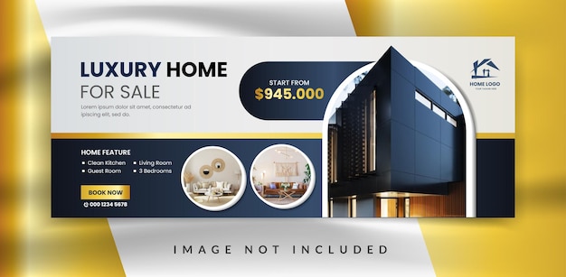 Real estate facebook cover for home promotion