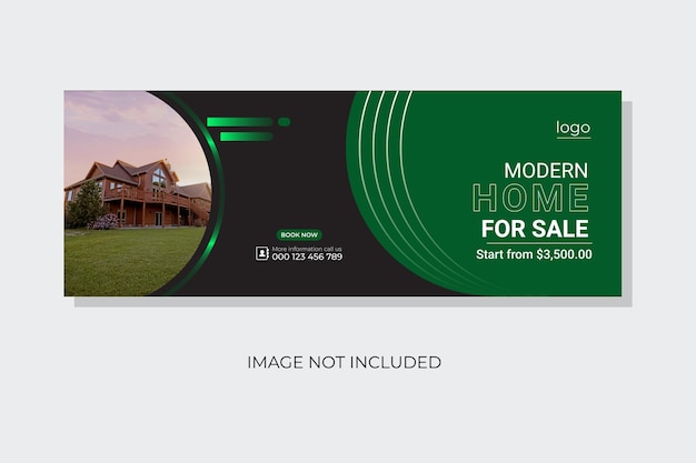 Обложка Facebook для недвижимости или баннер для обложки дома