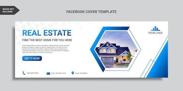 Vettore copertina facebook immobiliare o banner web