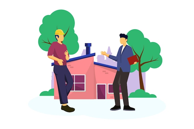 Vector real estate flat illustration design