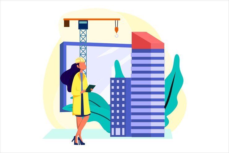 Vector real estate flat illustration design