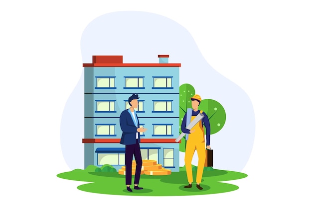 Vector real estate flat illustration design