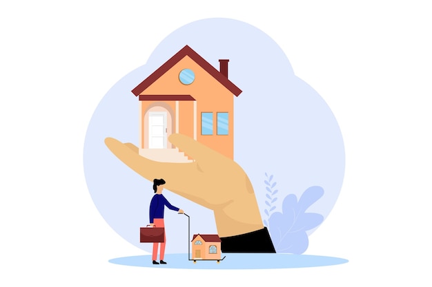 부동산 플래트 일러스트레이션 디자인