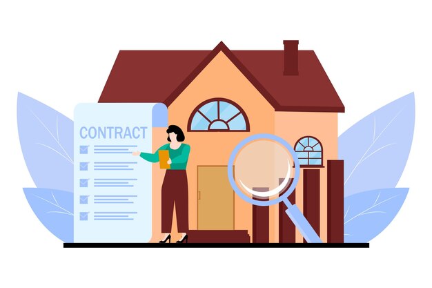 Vector real estate flat illustration design