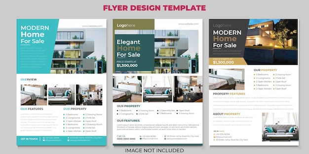 Real Estate Flyer Brochure Postcard Design Template