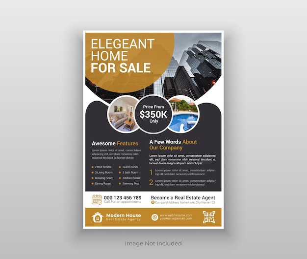 Real estate flyer brochure template