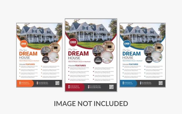 Real estate flyer design template