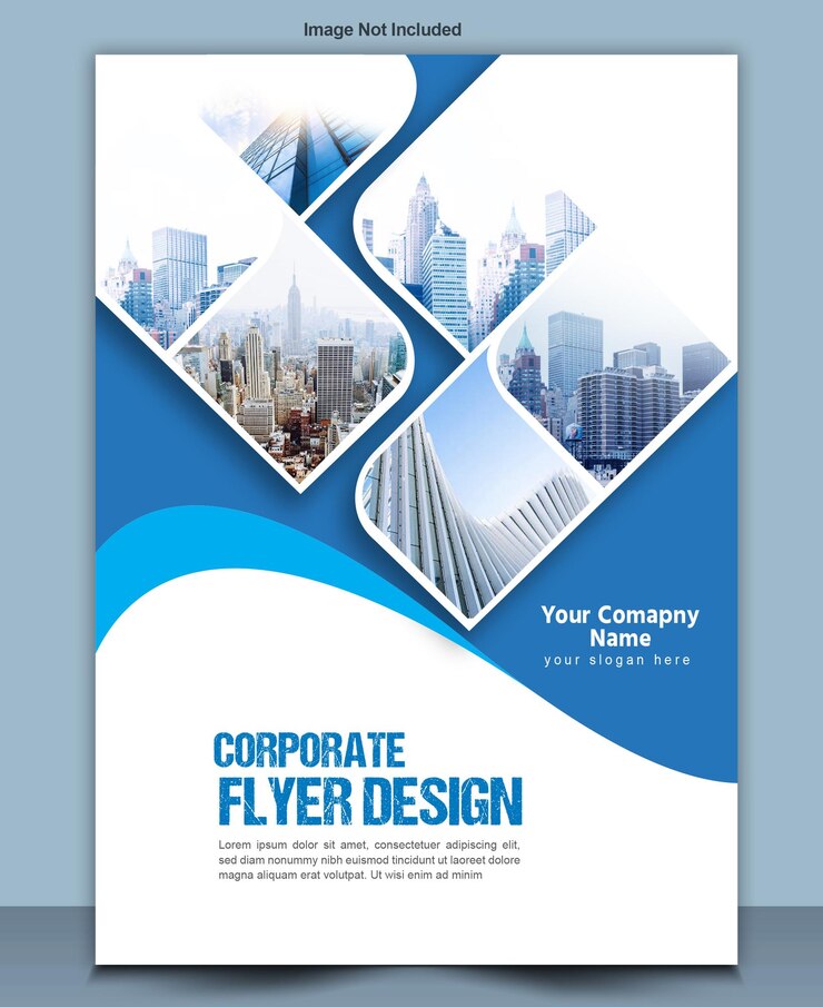 Vector real estate flyer design template