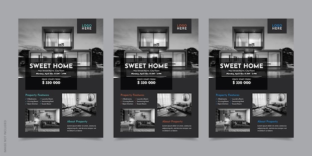 Vector real estate flyer design vector layout background, creative pamphlet template vector illustration