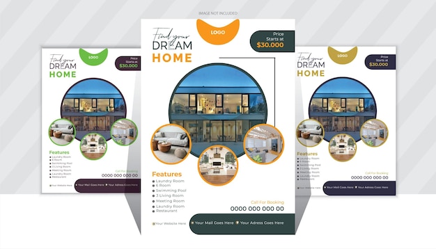 real estate flyer design vector tamplate