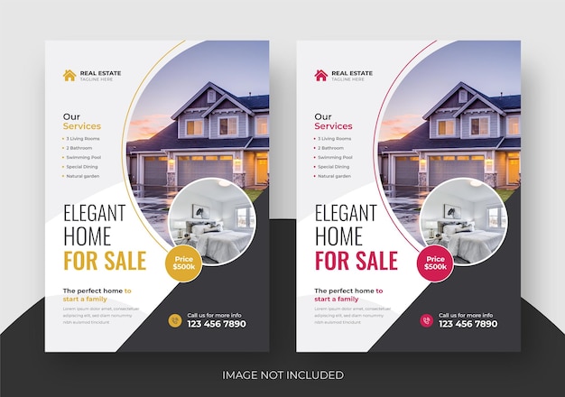 Real estate flyer design zeer uniek ontwerp