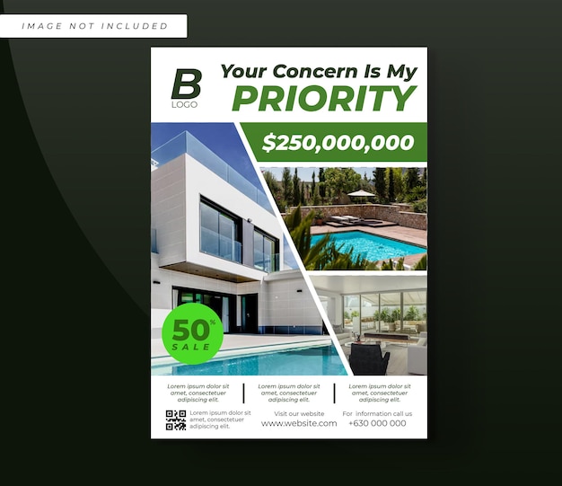 Real Estate Flyer Emerald Green Design