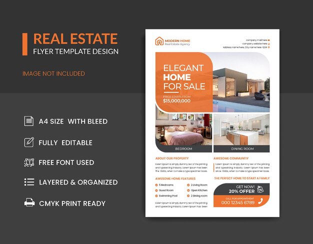 real estate flyer modern template