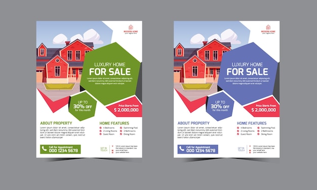 Vector real estate flyer template corporate flyer flyer design