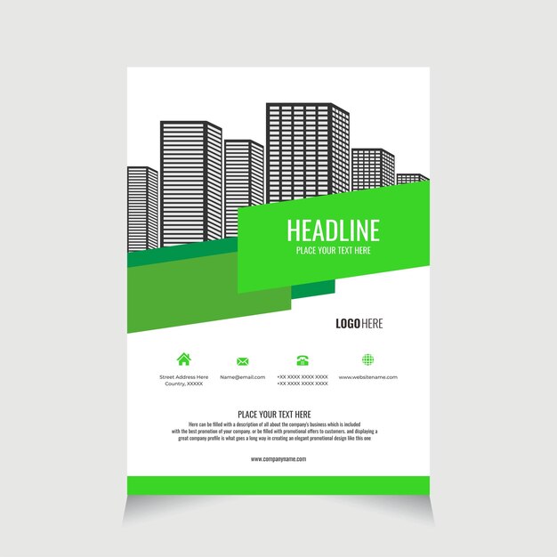 Real estate flyer template. flyer business template