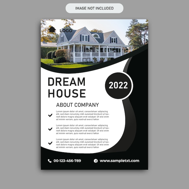 Real estate flyer template Free Vector