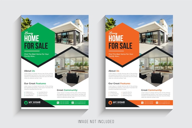 Real Estate flyer template Premium Vector