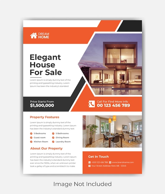 Real estate flyer template