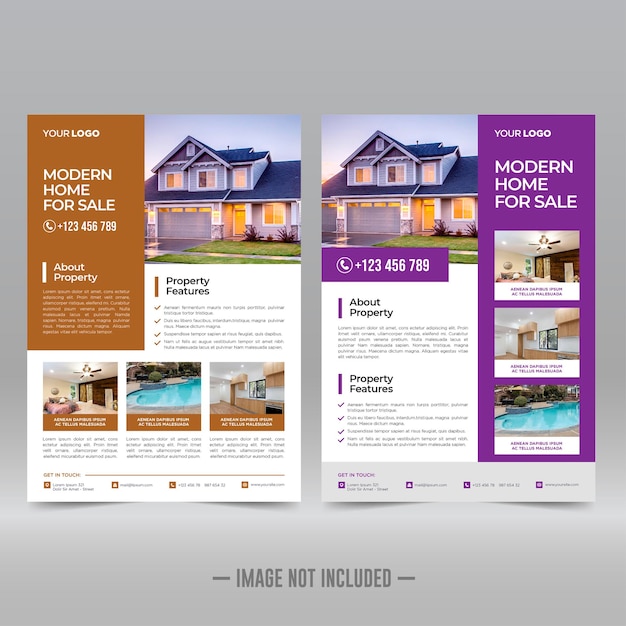 Real estate flyer template