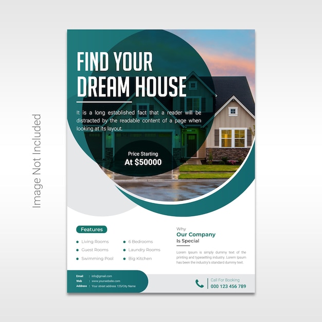 Real estate flyer template