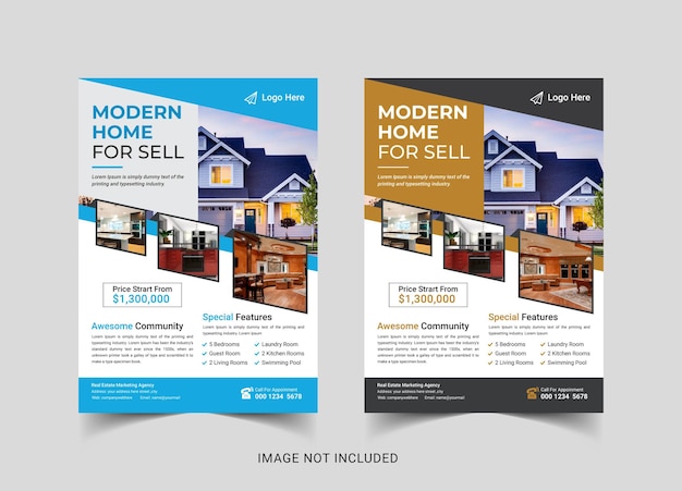 Real estate flyer template