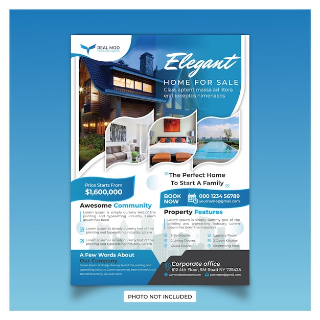 Real estate flyer template