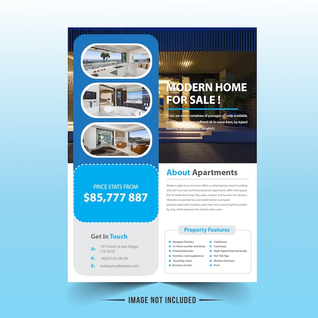 Real estate flyer template