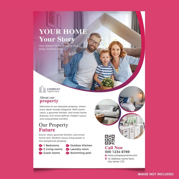 Vector real estate flyer