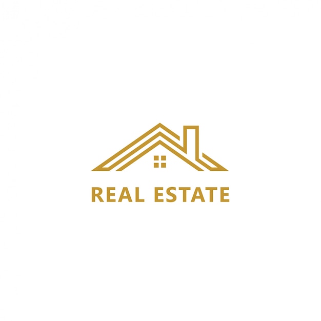 Логотип золотого логотипа недвижимости