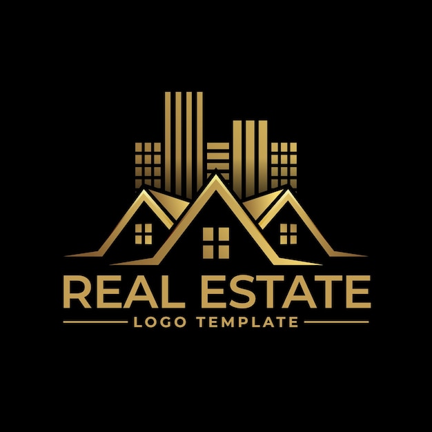 Real Estate Gold Logo Template