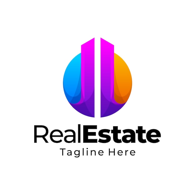 Real estate gradient logo design