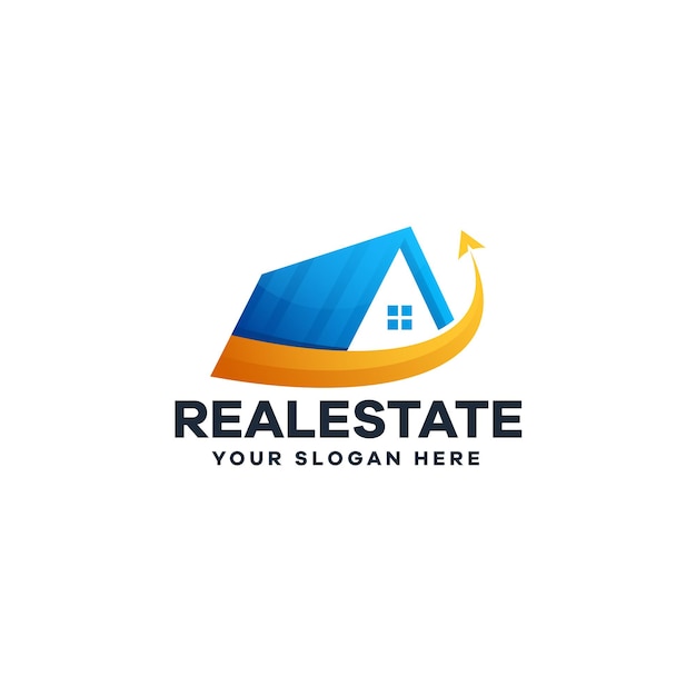 Real Estate Gradient Logo Template