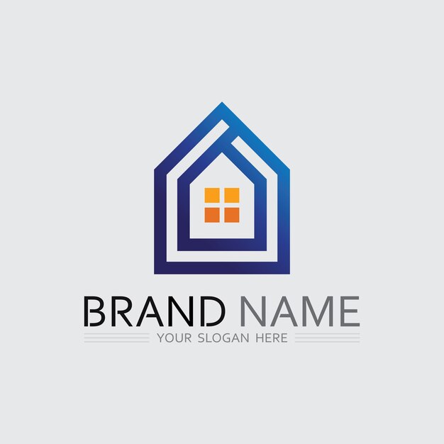 real estate growth logo with upward arrow and house