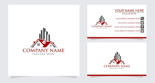 Real estate home buildings logo template