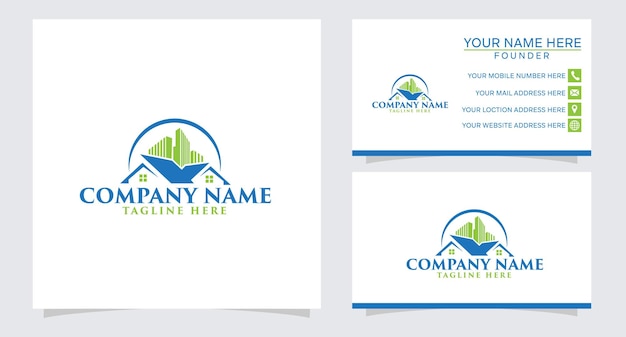 Real estate home buildings logo template