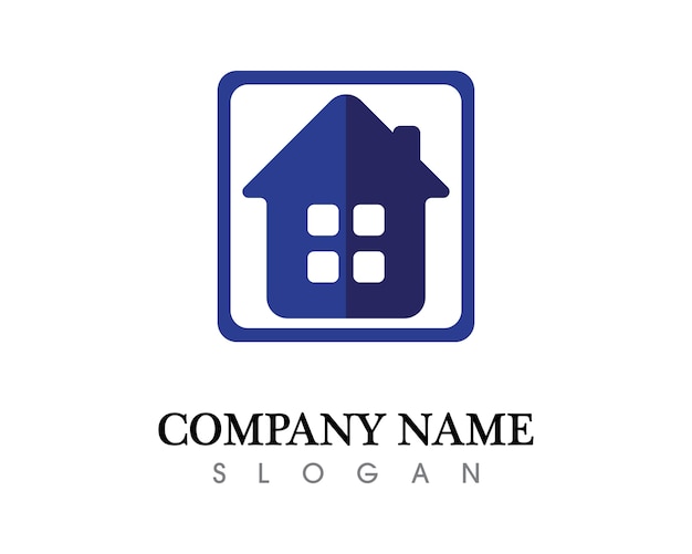 Real estate and home buildings logo