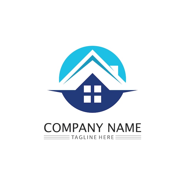 Real estate and home buildings vector logo icons template