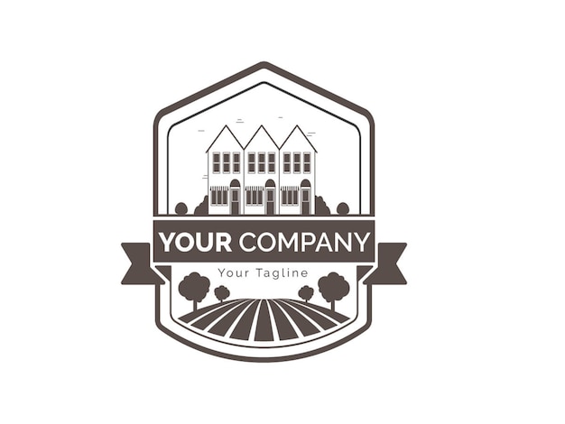 Real estate home business logo design template