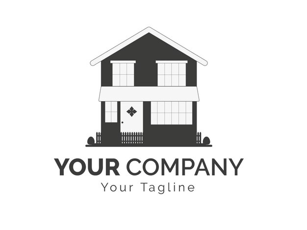 Real estate home business logo design template