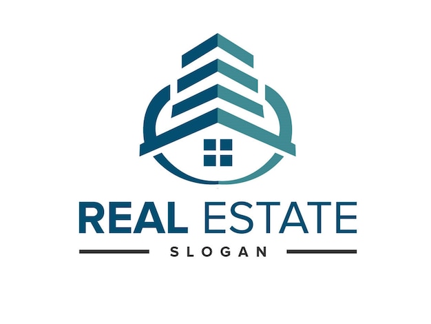 Real estate home business logo design template