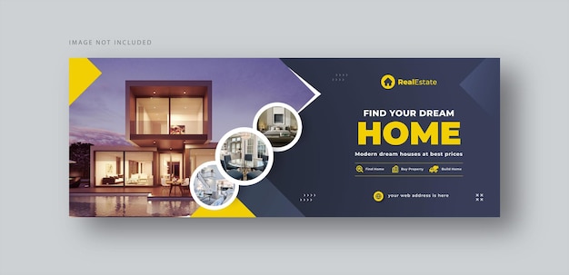 Real estate home buy and sale social media cover web banner