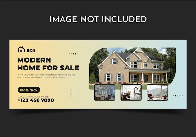 Real estate home facebook cover template