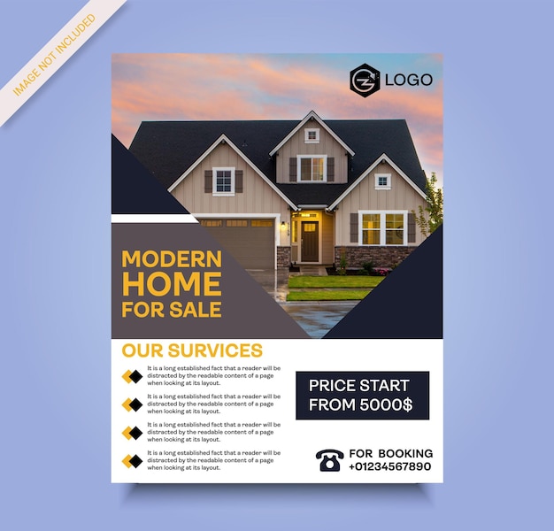 Real estate home sale flyer premium template